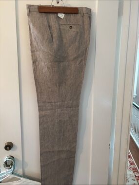 Luciano Barbera Men's Light Taupe Dress Pants